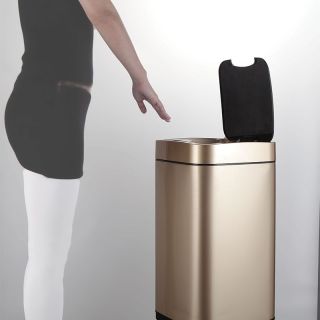 Ведро для мусора WeltWasser WW Rone MT 28L сенсорное Хром матовый